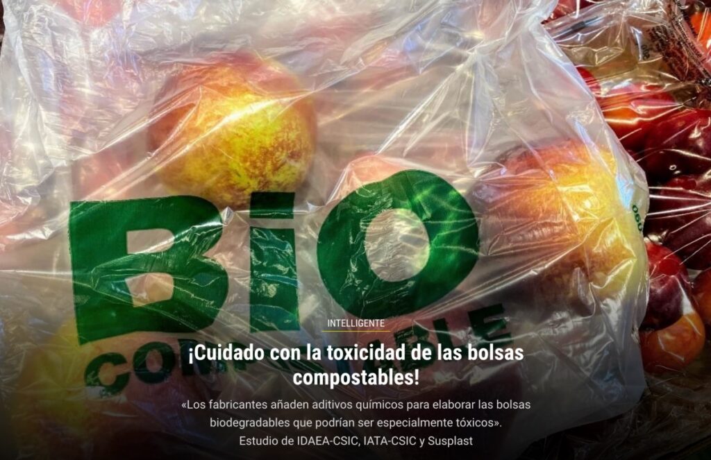 Bolsas compostables, más tóxicas que las convencionales 