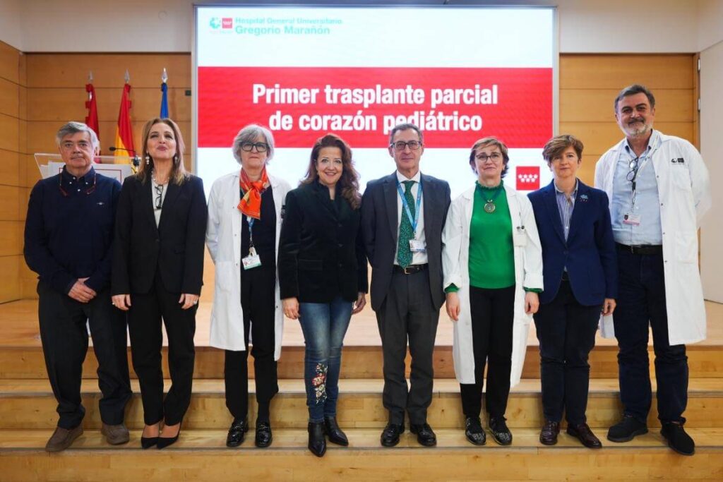 Primer trasplante parcial de corazón en Europa a un bebé menor de un año